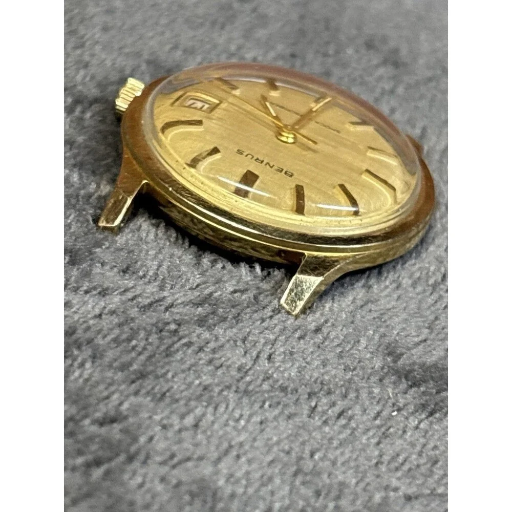 Vintage Benrus 7001 Watch Shock Absorber 10k R.P.G Back No Strap Classic